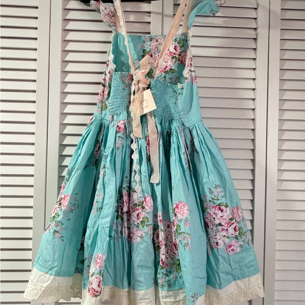 Floral Blue Kids Dollcake dress - Picture 2 of 6